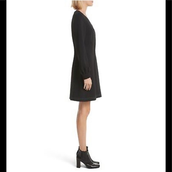 JASON WU BLACK SHIFT TOP STITCH DRESS - Picture 5 of 8